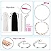 PANTIDE 65Pcs Stuff Set-Stickers, Velvet Hair Scrunchies, Shell Necklace Choker, Wave Rings, Nepal Woven Friendship Bracelets, Metal Straws with Brush and Storage Bag, Shoes Charms