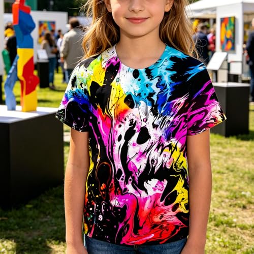 Image of LAIDIPAS Boys Girls 3D Graphic T-Shirt Short Sleeve Tops Tees 6-16 Years