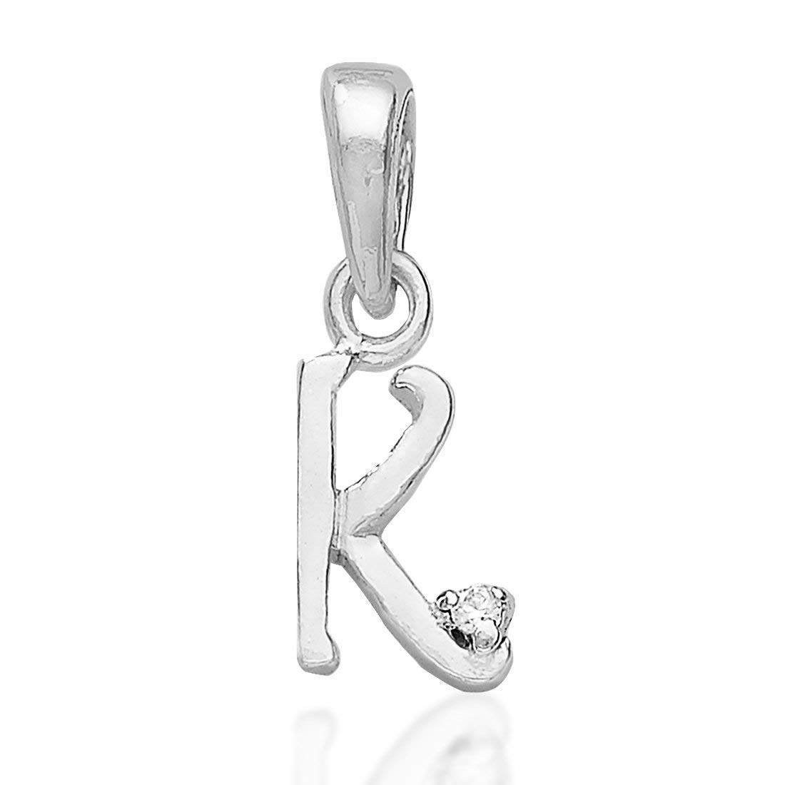 taraash 925 Sterling Silver Letter K Alphabet Pendant Unisex-picture-15
