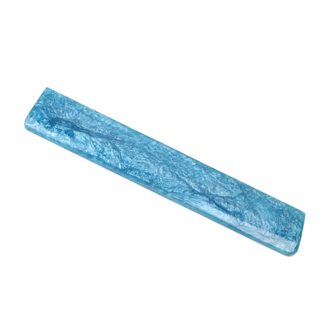 Reposamuñecas para Teclado 61 de Resina Epoxi Azul, Apoyo Ergonómico