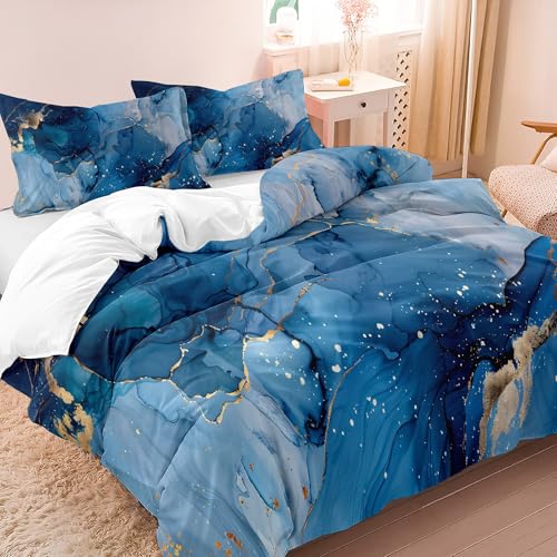 Housse de couette 150x200 parure de lit marbre moderne microfibre