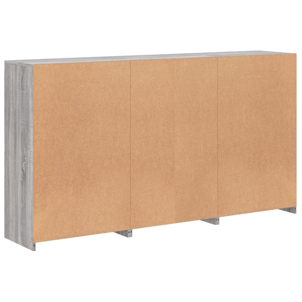ShGaxin Kredens z lampami szary Sonoma 181,5 x 37 x 100 cm, komoda do sypialni, komody i kredensy, szafka do salonu, komody do korytarza, meble pokojowe - 3209182
