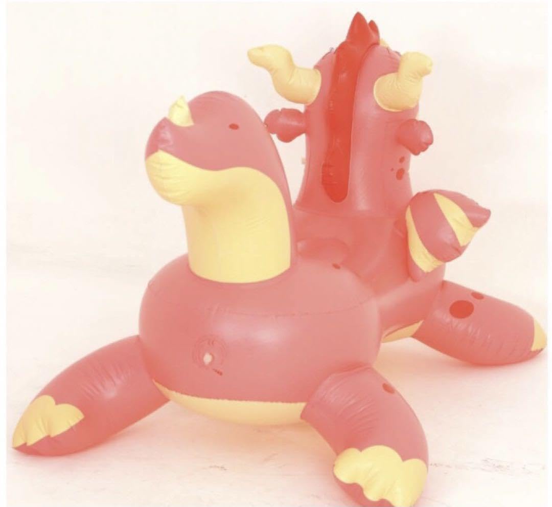 Amazon | ドラゴンライド レッド フロート 空気ビニール風船 浮き輪