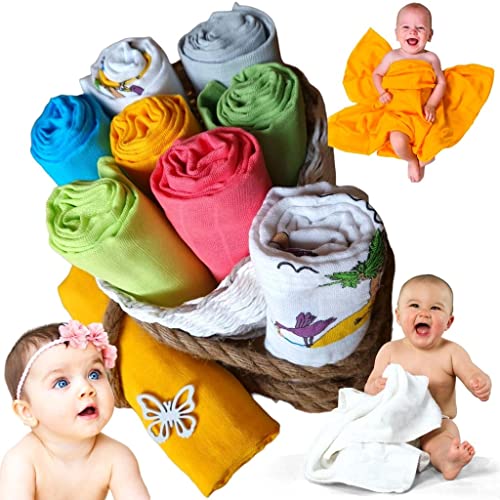 Natureville Musselin Spucktucher Baby Geschenk für Neugeborenen - Doppelt...