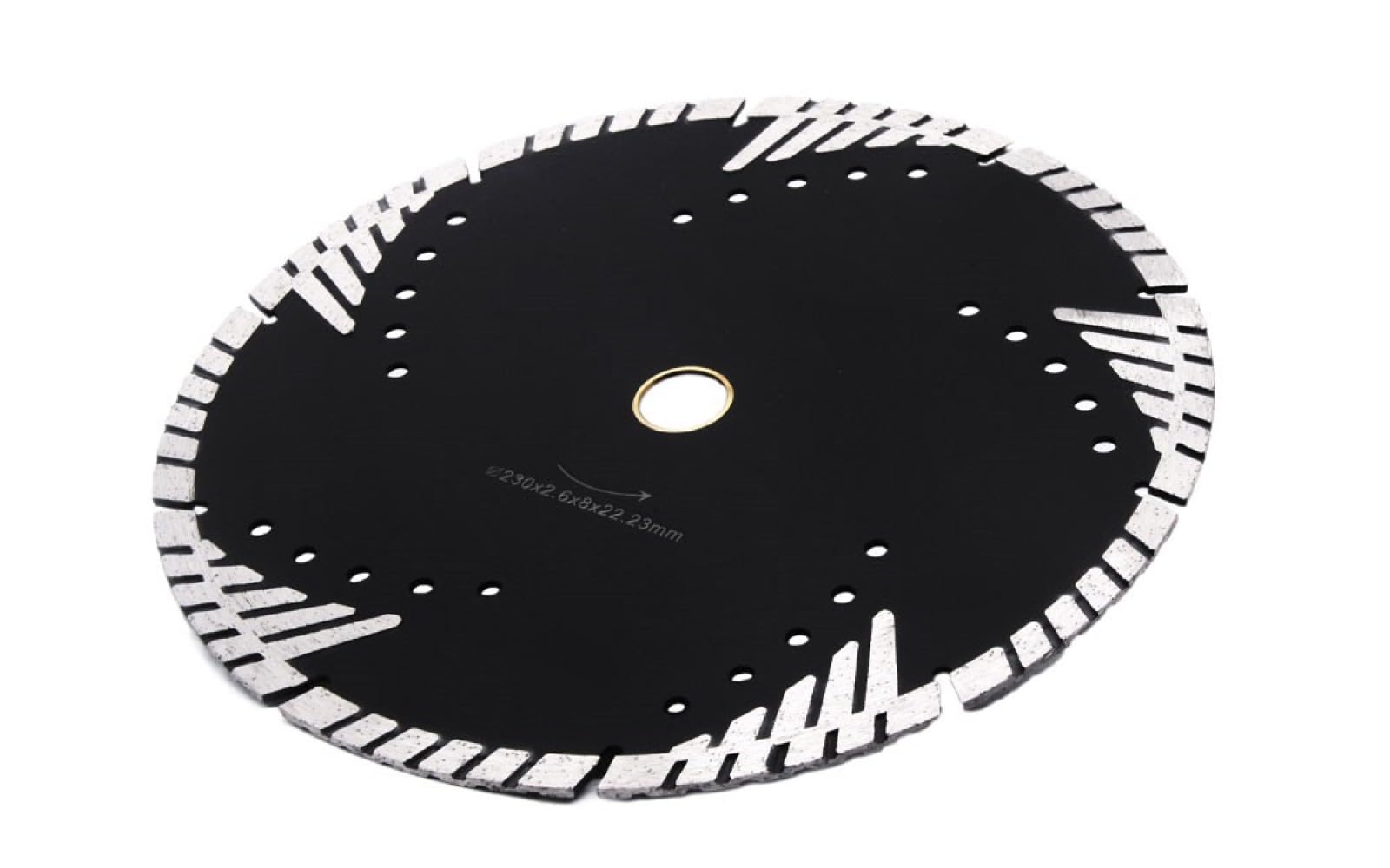 1 Hoja De Sierra Turbo De Diamante Prensado En Caliente De 180mm Con Dientes De Protección Inclinados Disco De Corte De Diamante De 7 "para Hormigón De Piedra