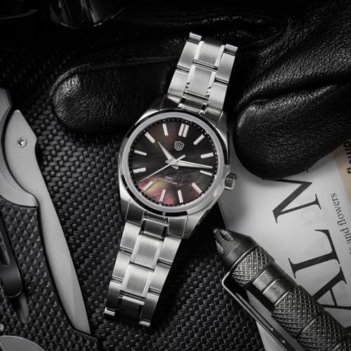 Image of watchdives WD0003C Elementum Original Design Men Watch VH31 Sweep Second Quartz Watch 36mm Sapphire Crystal Luxury Wristwatch 100m Waterproof Stainless Steel