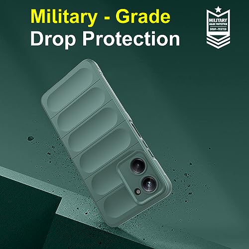 Image of amazon basics Back Case Cover for Vivo Y18e | Compatible for Vivo Y18e Back Cover | Liquid Silicon Magic Case with Camera Protection | Dark Green