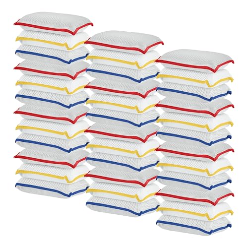 Image of Microfiber Sponges for Dishes, Non-Scratch Sponge Dish Scrubber Heavy Duty Household Cleaning Multi-Purpose Cleaning Supplies Dish Wash Kitchen Cleaners Pack of 36