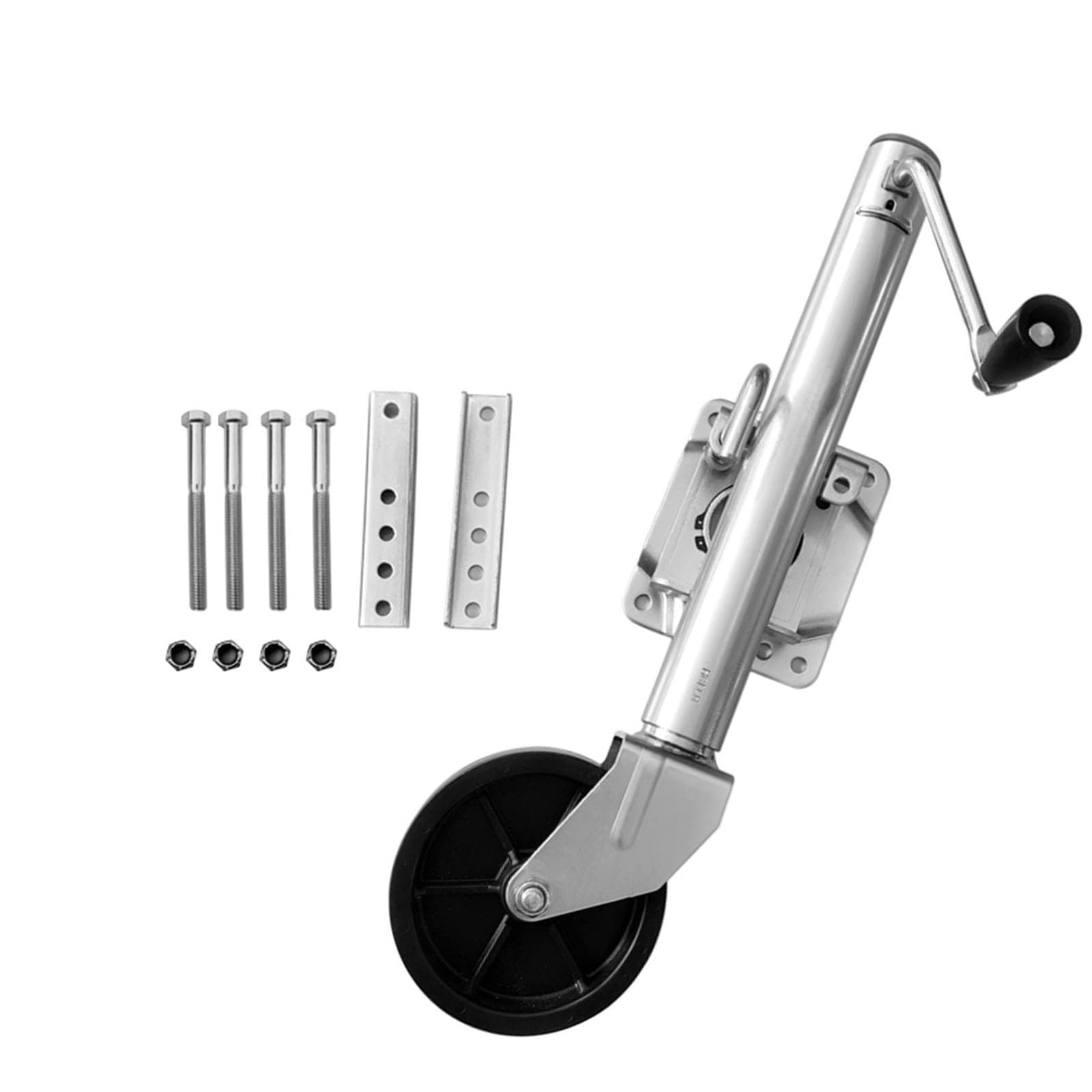 Anhänger Stützrad - Stützfuß Anhänger Abstellstützen, Schwenkbare Anhängerräder, Klappbares Stützrad Mit 15cm Rad, 550kg Traglasthalterung, Teleskopreichweite 26cm, Für Anhänger, Wohnwagen