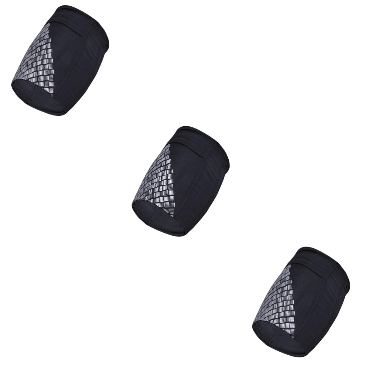 minkissy 3piezas Bolsa Deportiva Reflectante para Brazo Brazo Portátil Multiusos para Correr Almacenaje De Teléfono y Llaves Negro Talla s
