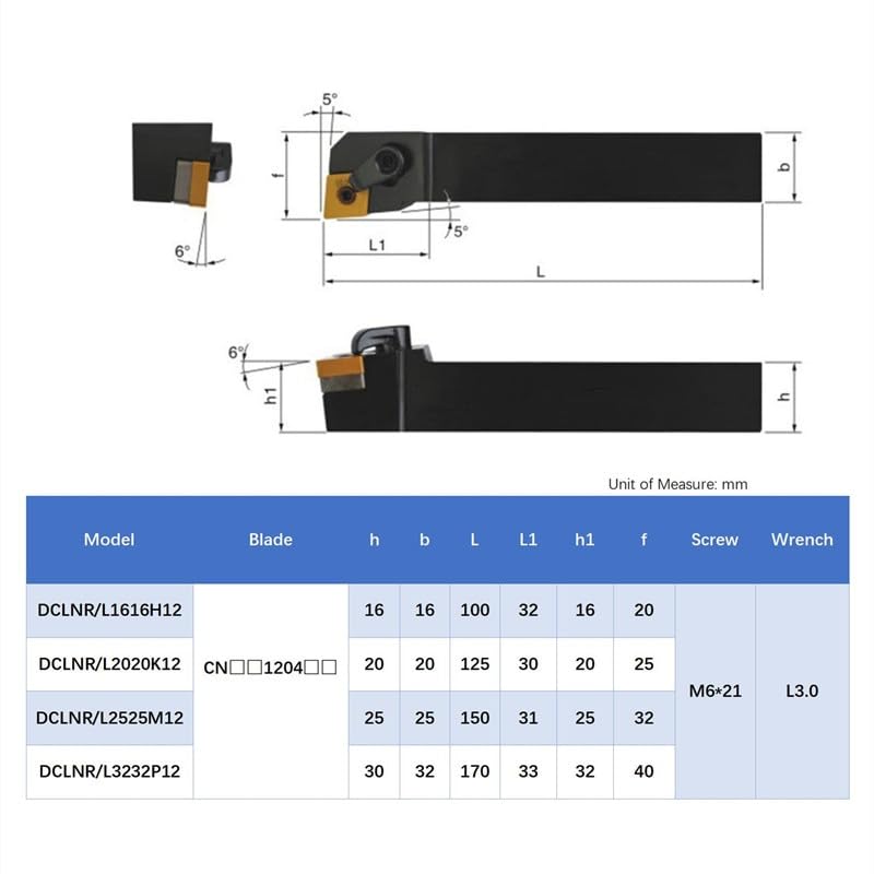 Portaherramientas CNC para torneado DCLNL1616H12 miniatura 7
