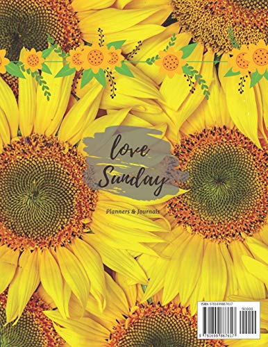 Weekly Planner 2020 :Positive Planner: Large 8.5 x11 Pretty Sunflower matte cover, two pages for each week, full page monthly calendar, inspirational ... A great gift. (Positive Planners) image 4