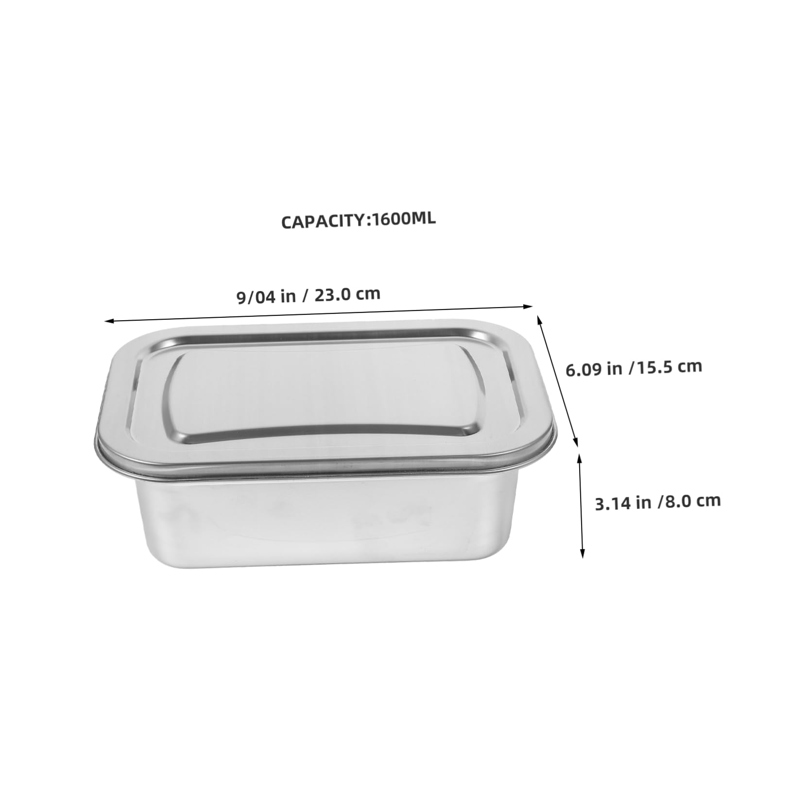 2 Pezzi contenitori per la conservazione nel congelatore contenitori ermetici per alimenti con coperchi Silver