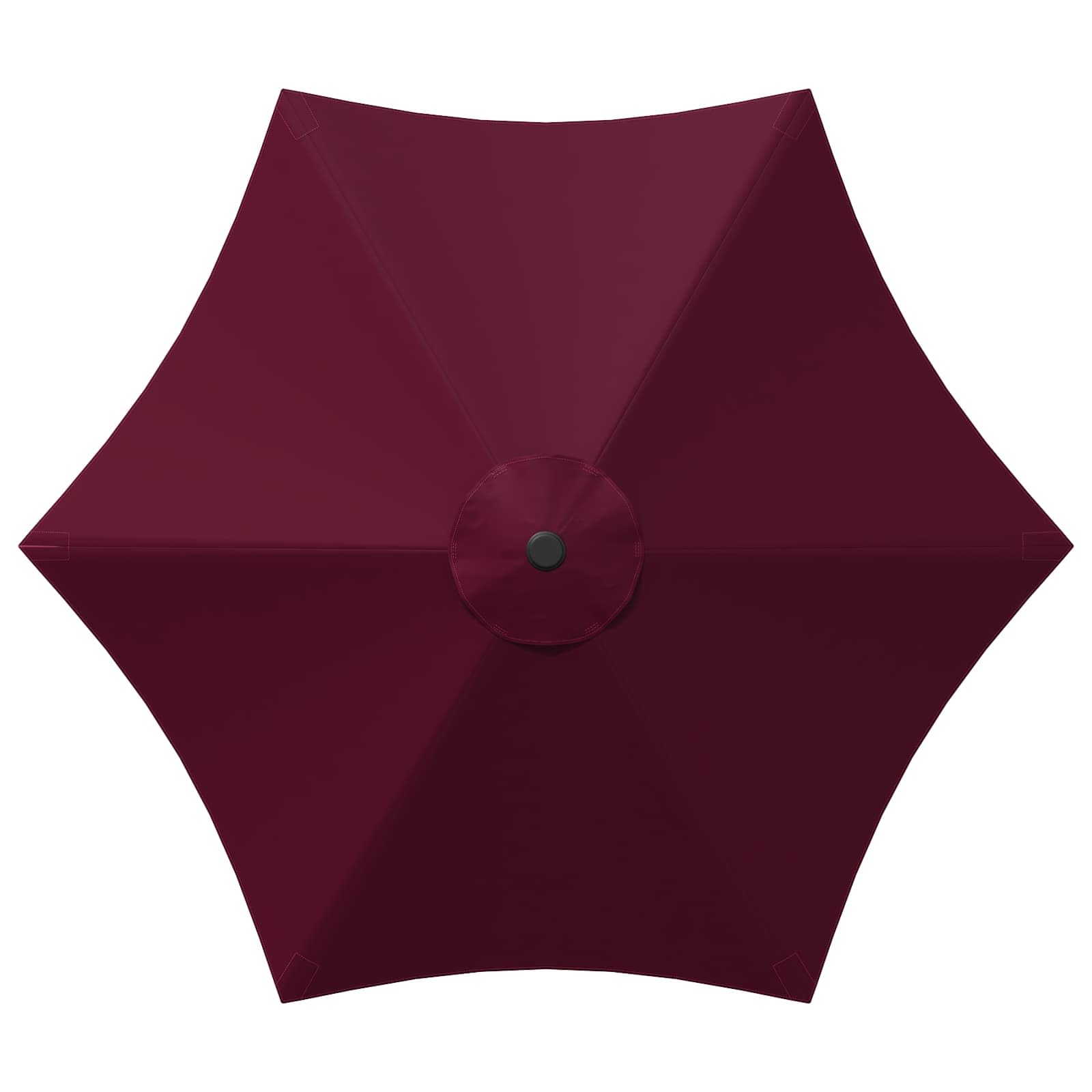 Ombrellone da giardino, 226 x 226 cm, colore bordeaux