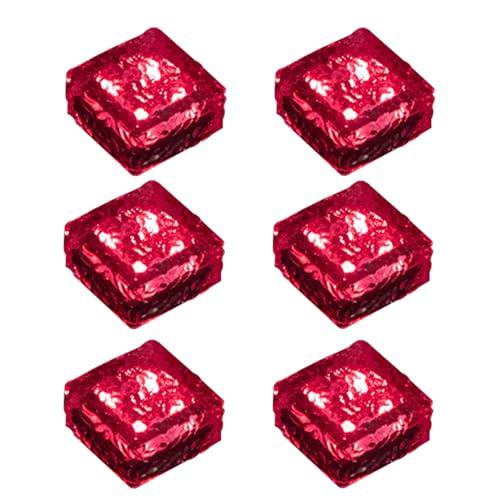 EONSMN Solar Brick Light Outdoor Solar Light Outdoor Waterproof Garden Brick Light, Used for Garden Lighting, Garden Decoration, Trail Guidance, Outdoor Landscape Lighting. (Red, 6 Packs)