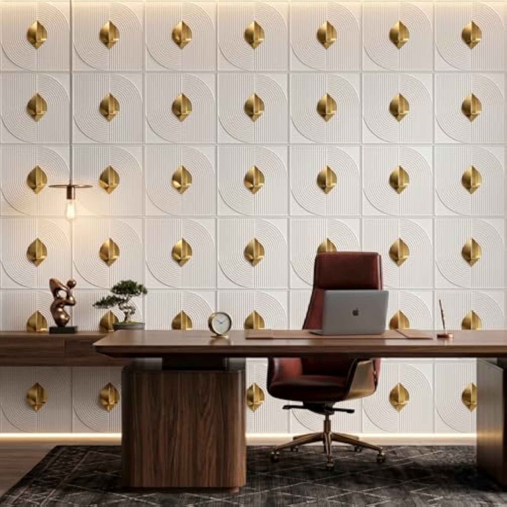 3D PVC Wall Panels with Acrylic Finish, Pack of 12
