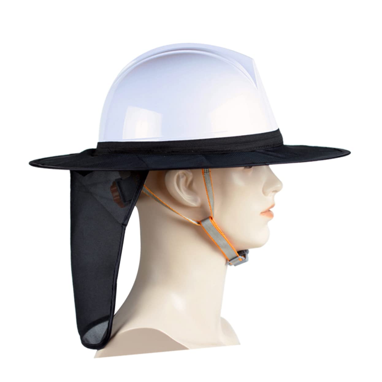 SHINEOFI 3 Stück Reflektierende Bauhelm Sonnenblende mit Atmungsaktivem Netz Nackenschutz Große Krempe Sonnenschutz für Herren Damen Outdoor Bauarbeiten Leicht Hochsichtbar Schwarz