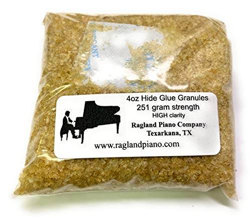 Ragland Piano 4oz Hide Glue Granules/Crystals 251 Gram Strength High Clarity