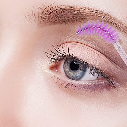 Image of G2PLUS 50PCS Eyelash Mascara Brushes, Disposable Lash Spoolies, Bendable Crystal Mascara Wands for Lash Extensions, Eyebrow Grooming, Makeup Kit, Salon Professional Use