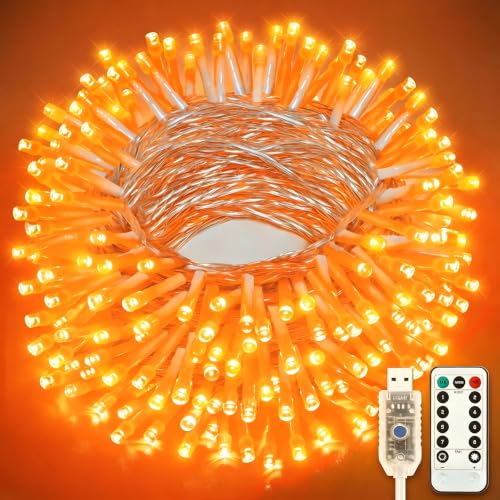 Luces de hadas 200LED impermeables para iluminar fachadas exteriores sin usar enchufes