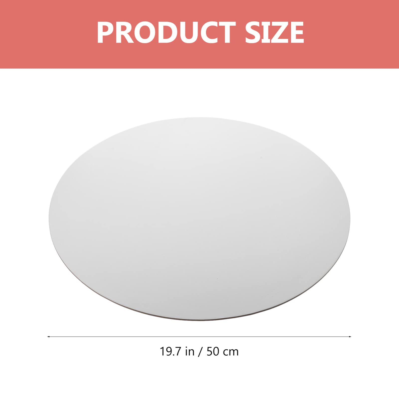 Toile Ronde à Peindre en Canvas Blanc 50cm 1 Pièce