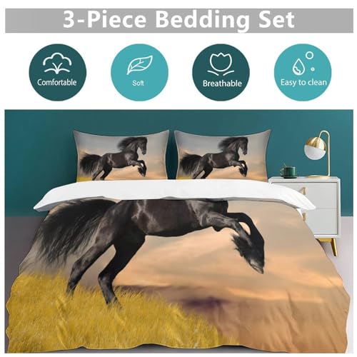 Housse de couette cheval double premium douce comme le coton - 6