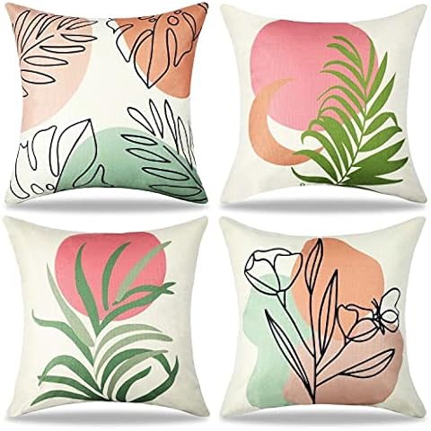 Juego de 4 fundas de almohada DecorMommt 40x40 cm Cover