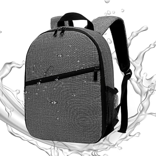 Mochila de cámara - Mochila portátil DSLR, mochila de viaje para cámara, impermeable, gran cámara de fotografía, multiusos, para cámaras DSLR SLR, lentes, flashes ( , gris, gris, Siehe Beschreibung