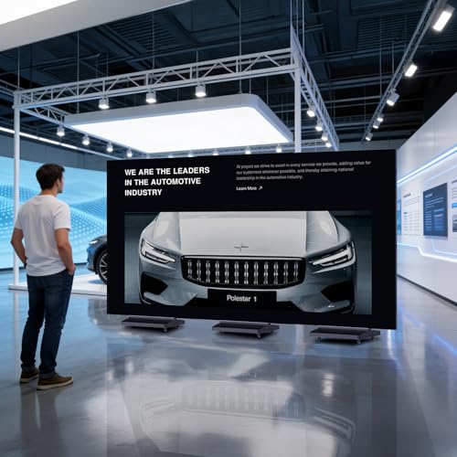 RIXZSIW 90 inch LED Digital Signage, P1.86 Tri-Fold Dual-Sided Foldable LED Poster Screen with Flight Case, GOB Commercial Advertising Display Screen Kiosk, WiFi/USB/HDMI, for Store, Rentals, Events - image 8