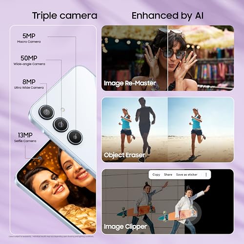 Samsung Galaxy A35 5G (Awesome Iceblue, 8GB RAM, 128GB Storage) | Premium Glass Back | 50 MP Main Camera (OIS) | Nightography | IP67 | Corning Gorilla Glass Victus+ | sAMOLED with Vision Booster - Image 6