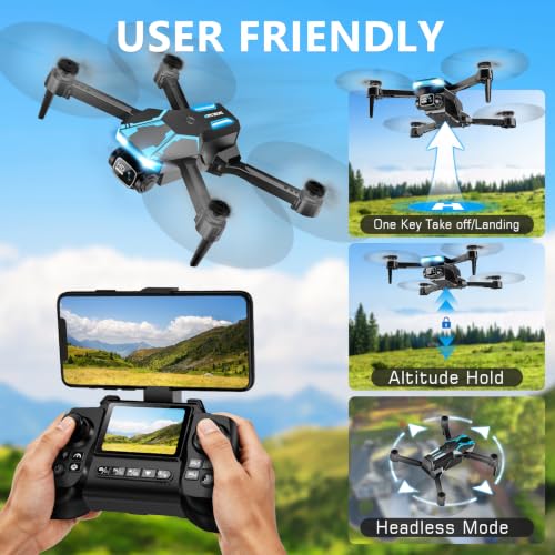 Drone with Camera and Screen on Controller 1080P Foldable for Adults Beginners Control - image 6