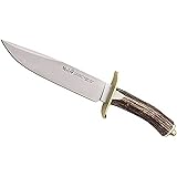 MUELA SARRIO-19A Fixed Blade Hunting Knife with Leather Sheath, 7-1/4"
