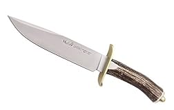 SARRIO-19A Fixed Blade Hunting Knife with Leather Sheath, 7-1/4"