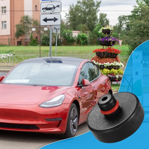 4 Stück Wagenheber Gummiauflage Kompatibel mit Tesla Model 3/Model Y/Model S/Model X, Jack Pad Adapter Werkzeug Hebepunkte für Tesla Model Y Zubehör Model 3 Zubehör Chassis Jack Pad
