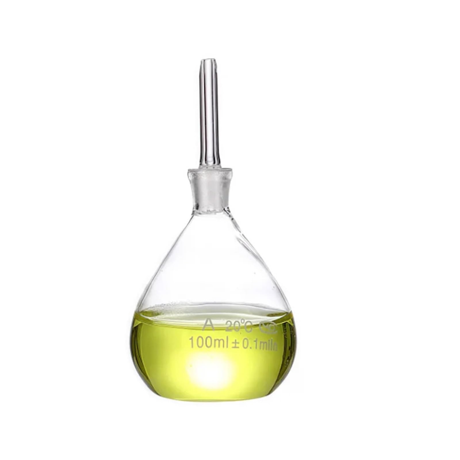 Picnómetro de vidrio con picnómetro de temperatura Picnómetro sólido(25ml)