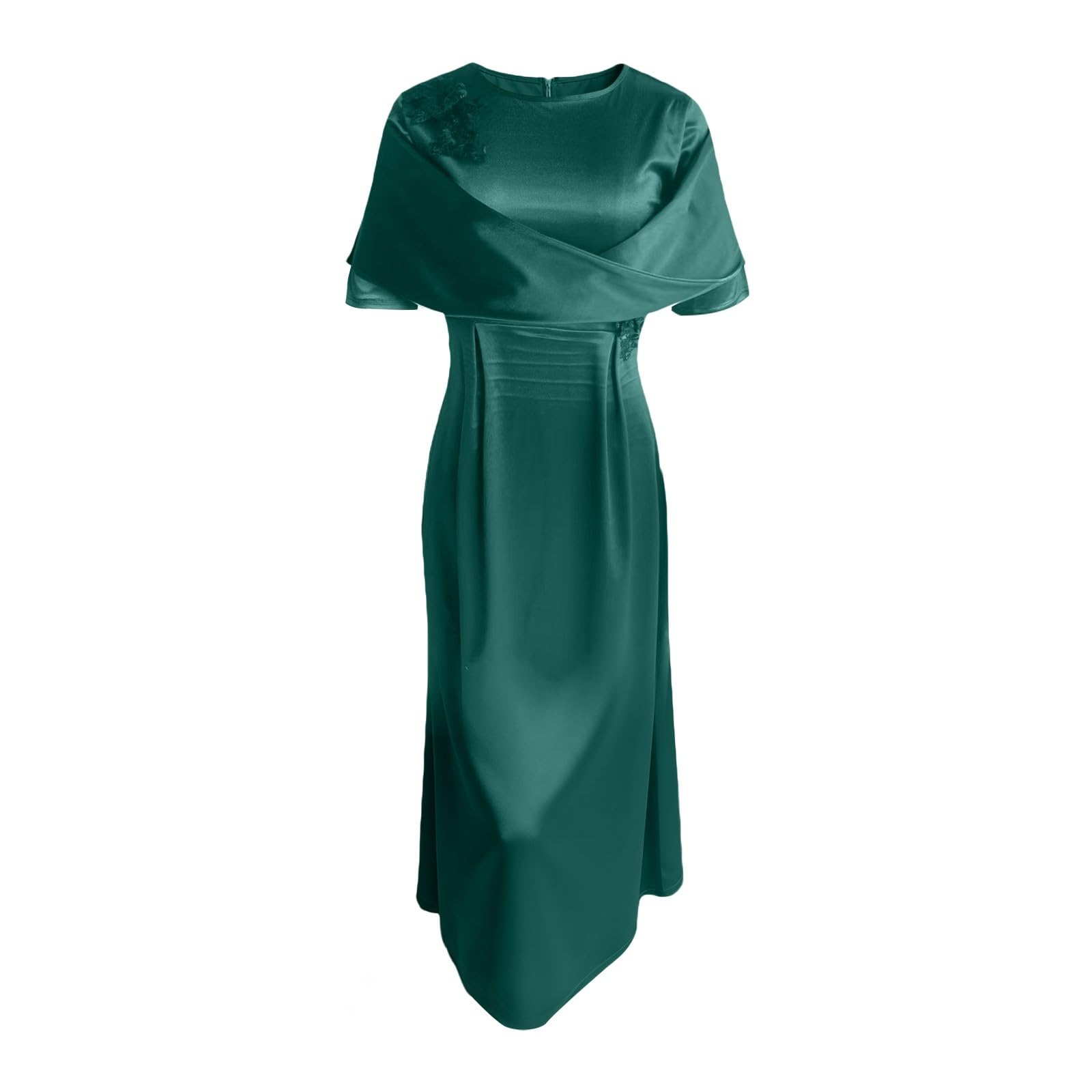 Elegancka Dopasowana Sukienka Krótkim Rękawem – Midi Dla Panny Młodej/pana Młodego: