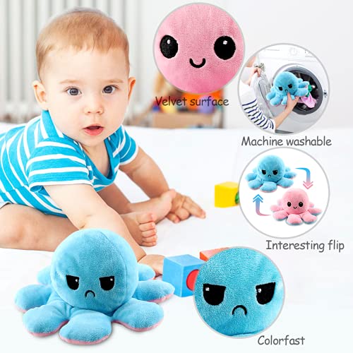 Pulpo de peluche reversible con doble cara