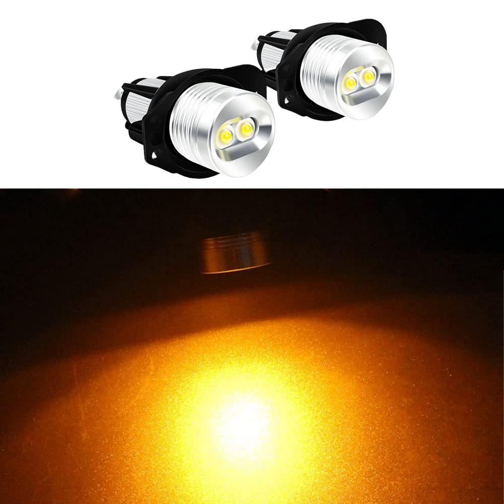 Riloer Ampoule LED de gabarit Halo Angel Eyes compatible avec BMW Série 3 E90 E91 (2006-2012), 6 W, bleu, Angel Eyes