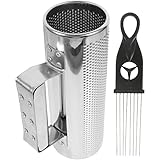 Guiro Percussion Instrument Solid Hardwood Handheld Scraper with Striker Latin Rhythm Percussion Tool Portable Guiro for Music Practice Drum Circle Performance Recording