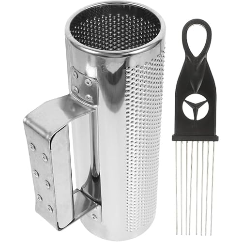 Guiro Percussion Instrument Solid Hardwood Handheld Scraper with Striker Latin Rhythm Percussion Tool Portable Guiro for Music Practice Drum Circle Performance Recording