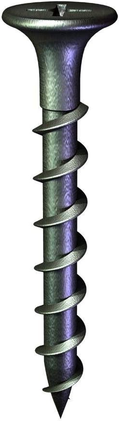 GRABBER 6 x 1-1/4" Coarse Drywall Screw, Scavenger Head - 5 Lbs.