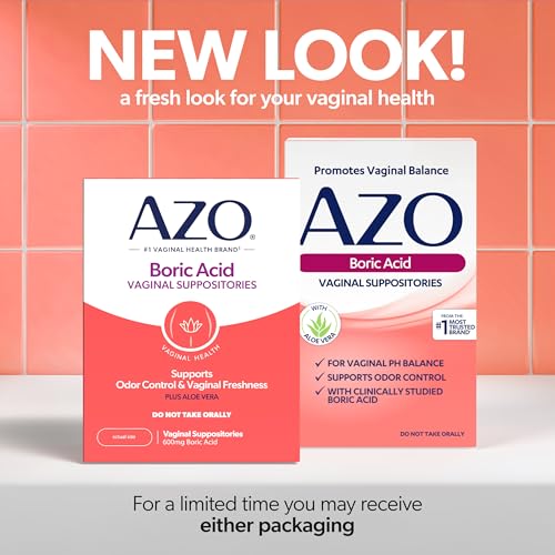 azo boric acid vaginal suppositories helps support odor control and intimate health with clinically studied boric acid non-gmo 30 count