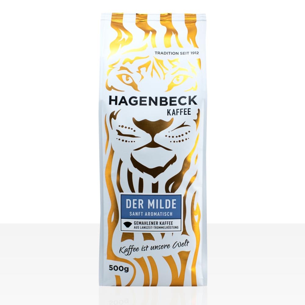 Hagenbeck Der Milde 5 x 500g gemahlener Kaffee, Filterkaffee