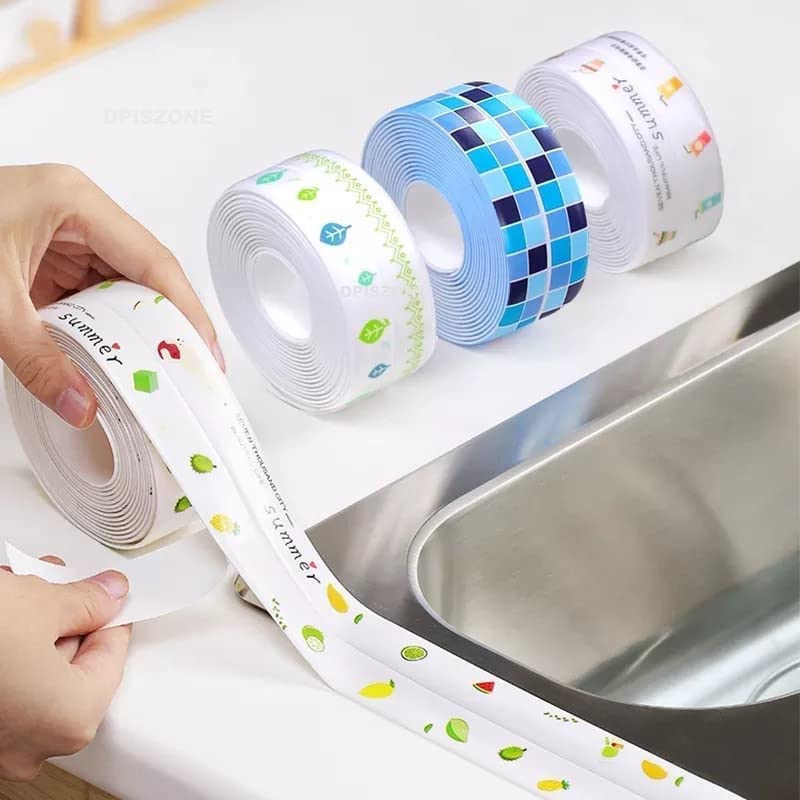 Kitchen Sink Platform Sticker Bathroom Corner Tape Wall Sealing Strip,Waterproof Self-Adhesive Kitchen Caulk Tape