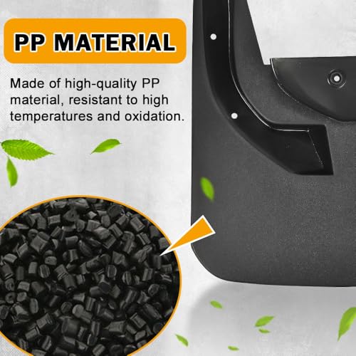 Image of JSCARLIFE Mud Flaps for 2018-2024 J-eep Wrangler JL | No-Drill Splash Guards | Front & Rear Set | Black PP Plastic | Protects Against Mud, Rocks & Road Debris