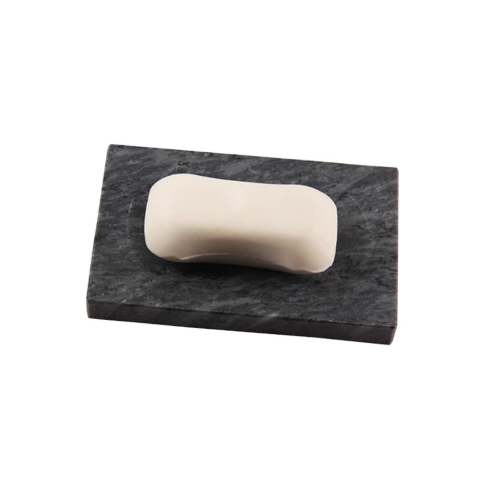 Qyleee Black Holder For Shower Creative Marble Soap Dish Drainage Minimalist Holder Shower Stand For Kitchen(Black)