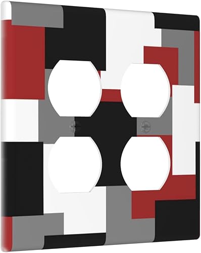 Miniatura 100 de Placa Decorativa de Pared Beige Boho de Mediados de Siglo Sol Abstracto 1-Gang Retro Años 70 Arte Geométrico Moderno con Arco Eléctrico Interruptor