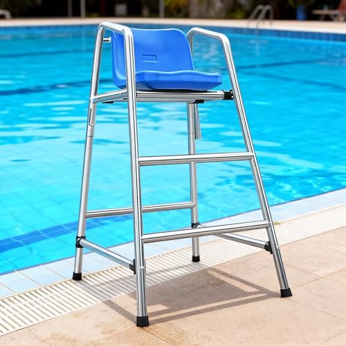 Silla de Salvavidas con Escalera para Piscina 120 cm Acero Inoxidable miniatura 1