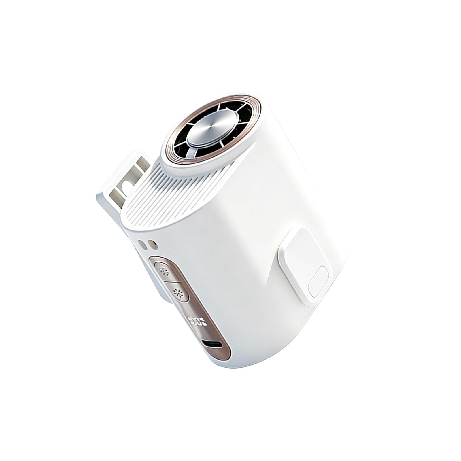 Hsyzygian White Quiet Operate Portable Clip Fan Rechargeable Low Noise Outdoor Clip Waist Fan For Outdoor Sports Easy To Use For Offices