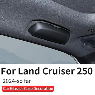 Car Glasses Case for 2024 2025 2026 Toyota Land Cruiser 250 1958 Prado Lc250 J250 Car Glasses Frame Storage Box Sunglasses Accessories Interior Modification (Black)